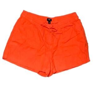 J.Crew Linen Bright Orange Short Shorts Size Small - Vibrant & Lightweight